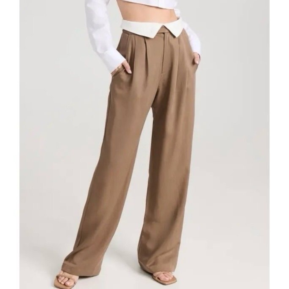 Reformation dress pants with white collar